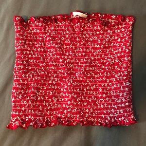 Brandy Melville - Red Floral Tube Top